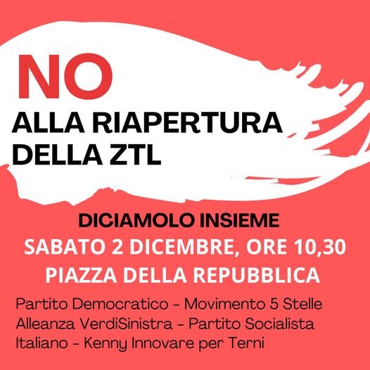 No alla riapertura ZTL di Terni