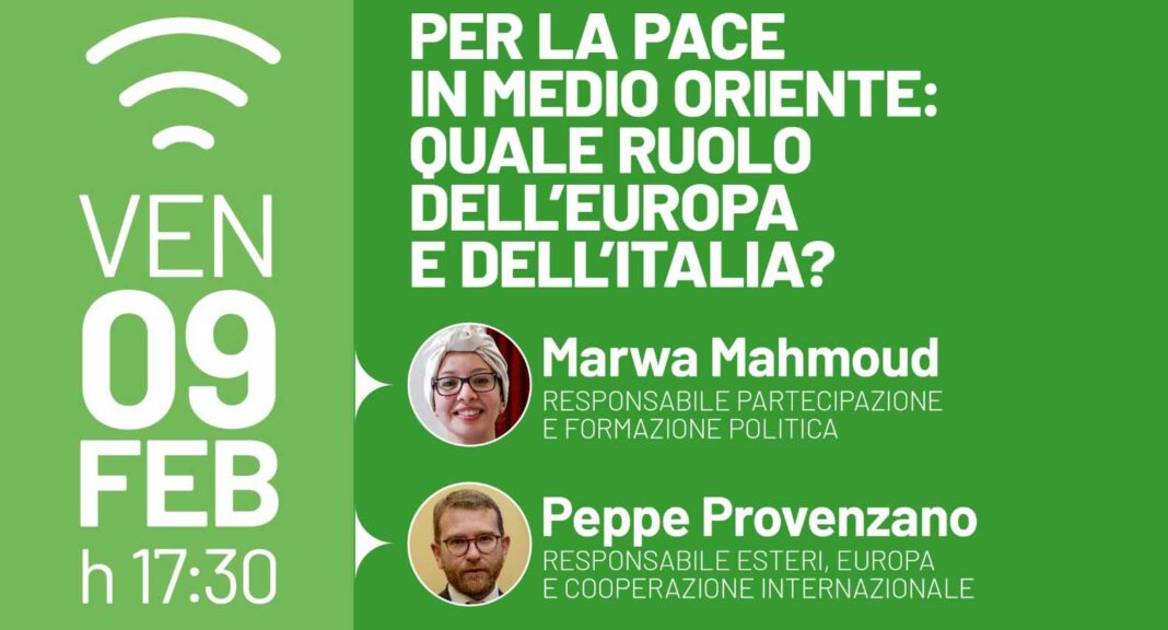 Per la pace in Medio Oriente. Quale ruolo dell’Europa e dell’italia? Il webinar