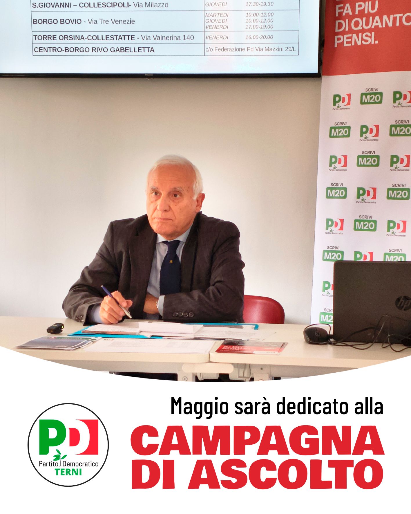 Campagna di ascolto a Terni